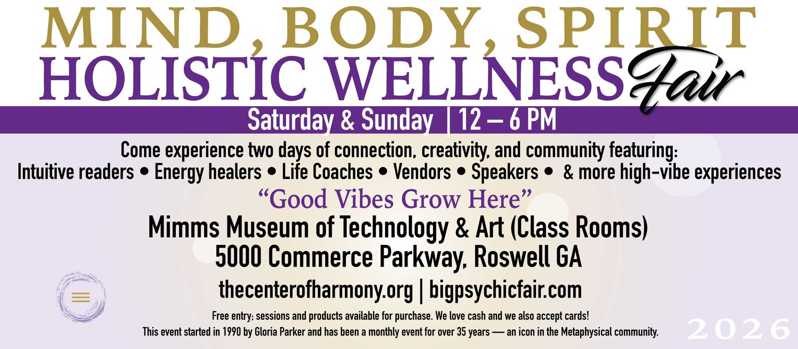 Mind Body Spirit Holistic Wellness Fair Banner 2026